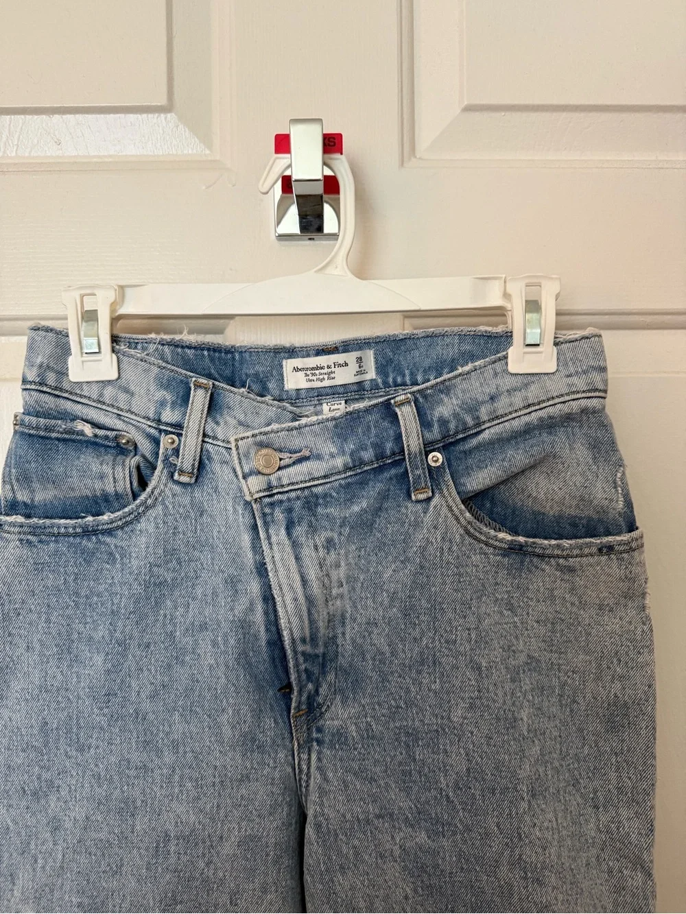 Abercrombie & Fitch Light Blue High-Rise Straight Jeans